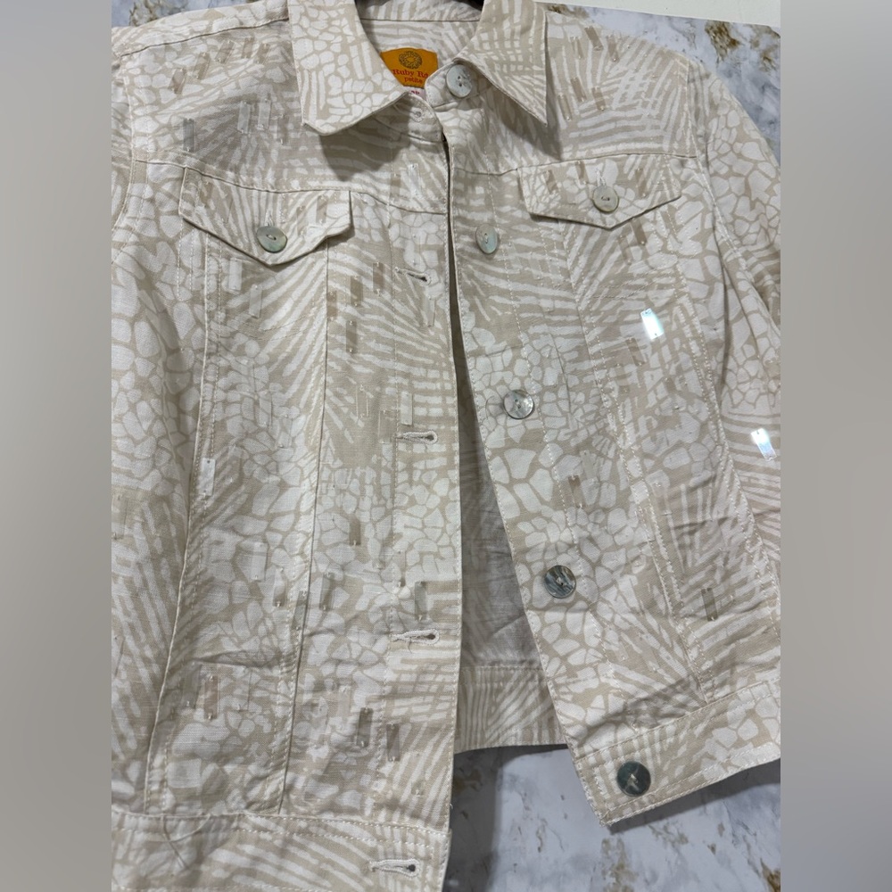 Ruby Rd Cream Patterned Women's Jacket - image 2